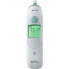 Braun ThermoScan 6 Contact Thermometer in White - Accurate, Fast, and Reliable Temperature Reading (SKU: 4022167652300)